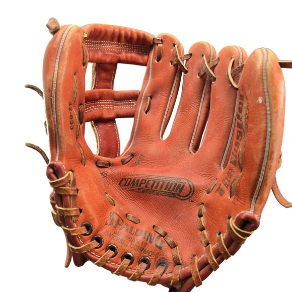 Spalding Left-Handed Baseball Glove The Hustler Leather 42-633 Deep Pocket CM208 - Picture 4 of 7